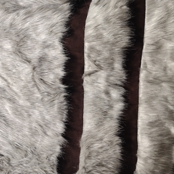 Woman's bagatelle faux fur suede coat size 1 - Picture 4 of 9